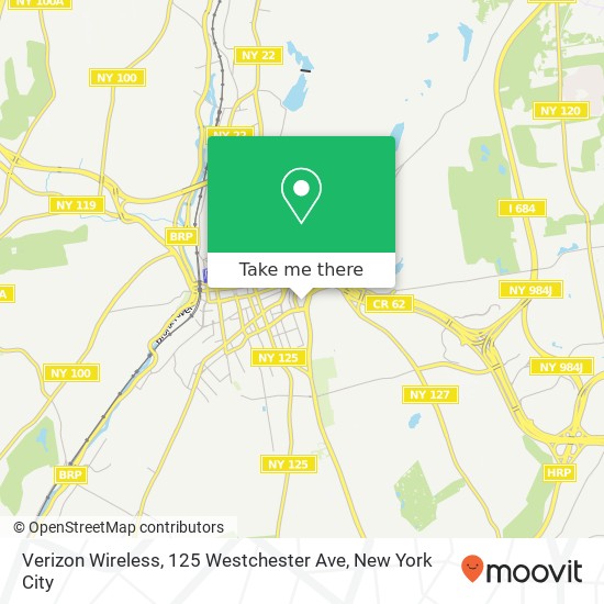 Mapa de Verizon Wireless, 125 Westchester Ave