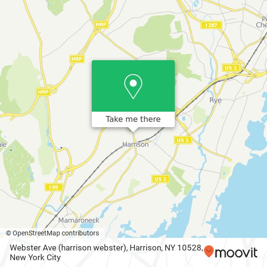 Mapa de Webster Ave (harrison webster), Harrison, NY 10528