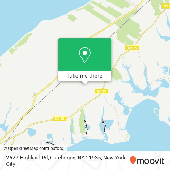 Mapa de 2627 Highland Rd, Cutchogue, NY 11935
