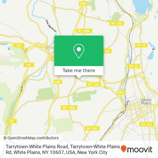 Mapa de Tarrytown-White Plains Road, Tarrytown-White Plains Rd, White Plains, NY 10607, USA