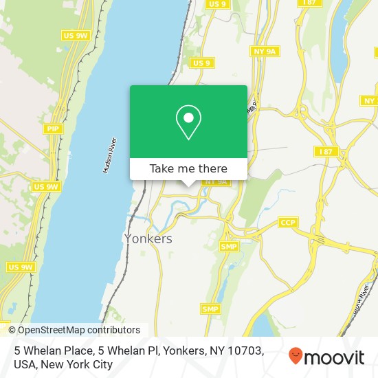 Mapa de 5 Whelan Place, 5 Whelan Pl, Yonkers, NY 10703, USA