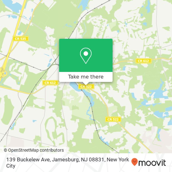 Mapa de 139 Buckelew Ave, Jamesburg, NJ 08831