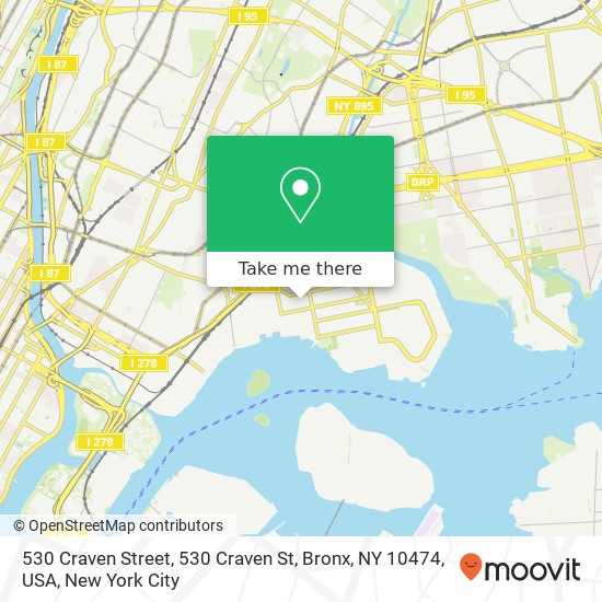 Mapa de 530 Craven Street, 530 Craven St, Bronx, NY 10474, USA