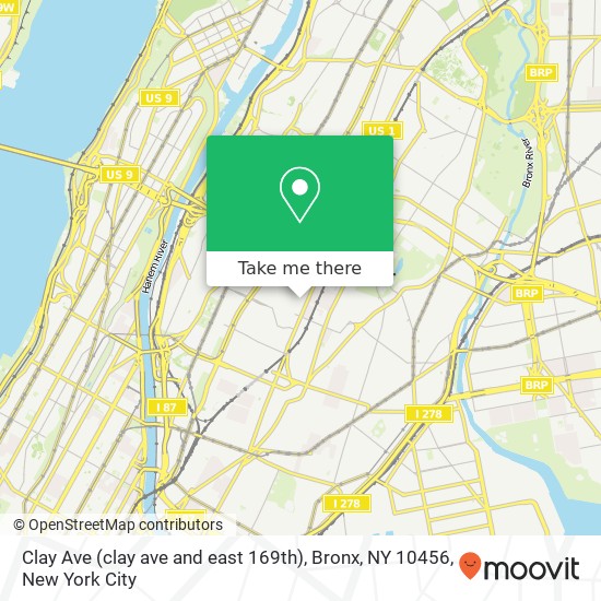 Clay Ave (clay ave and east 169th), Bronx, NY 10456 map