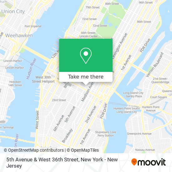 Mapa de 5th Avenue & West 36th Street