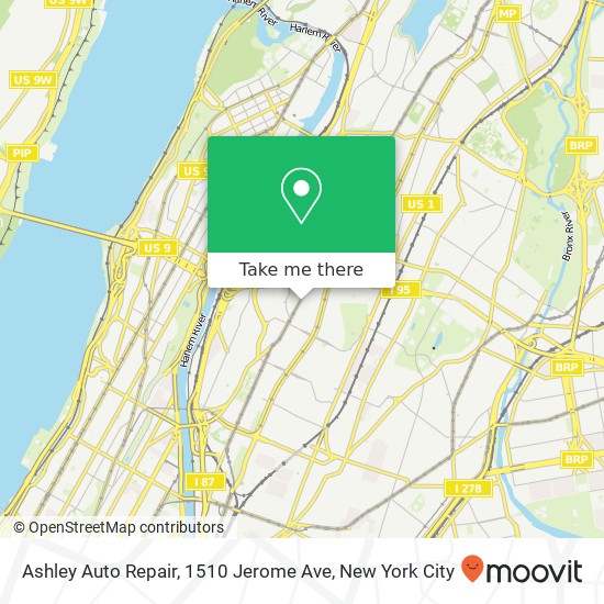 Ashley Auto Repair, 1510 Jerome Ave map