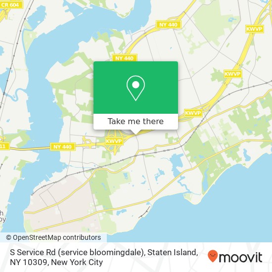 Mapa de S Service Rd (service bloomingdale), Staten Island, NY 10309