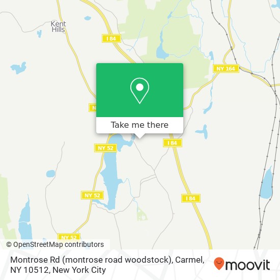 Mapa de Montrose Rd (montrose road woodstock), Carmel, NY 10512