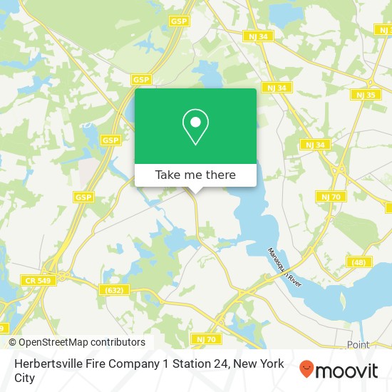 Herbertsville Fire Company 1 Station 24 map