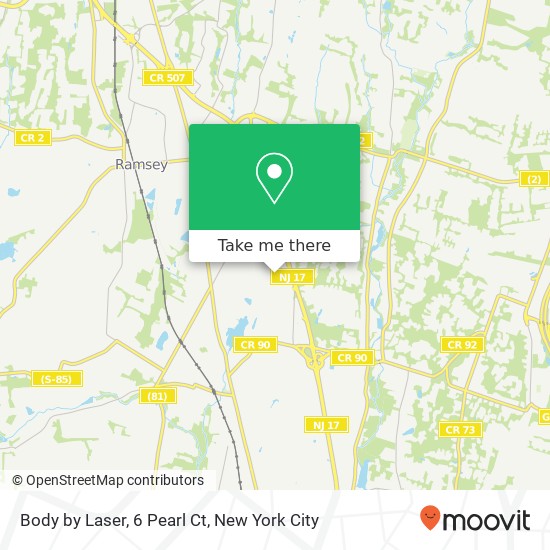 Mapa de Body by Laser, 6 Pearl Ct