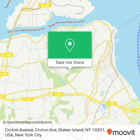 Mapa de Croton Avenue, Croton Ave, Staten Island, NY 10301, USA