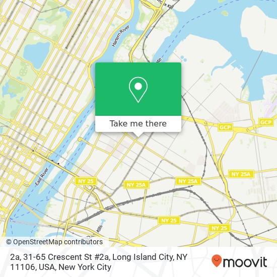 Mapa de 2a, 31-65 Crescent St #2a, Long Island City, NY 11106, USA