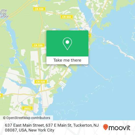 637 East Main Street, 637 E Main St, Tuckerton, NJ 08087, USA map