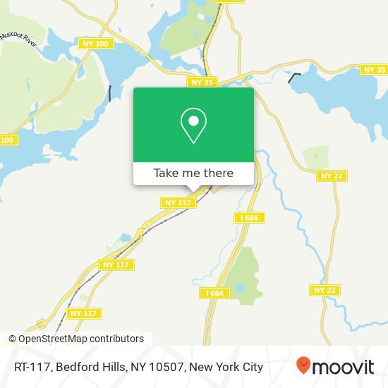 Mapa de RT-117, Bedford Hills, NY 10507