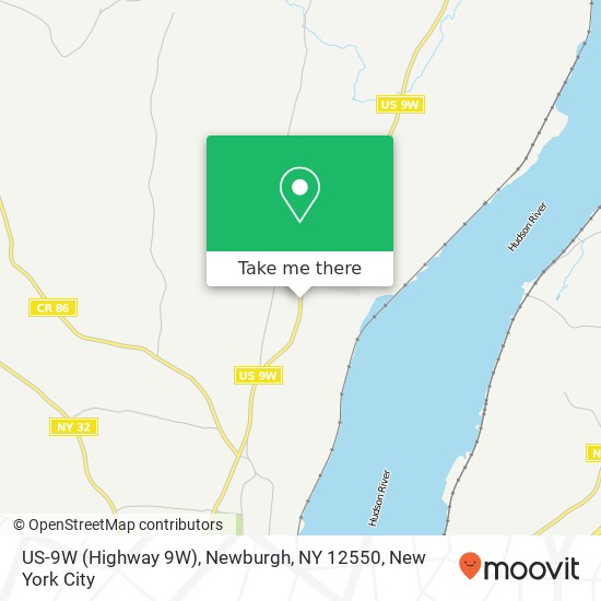 US-9W (Highway 9W), Newburgh, NY 12550 map