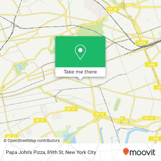 Mapa de Papa John's Pizza, 89th St