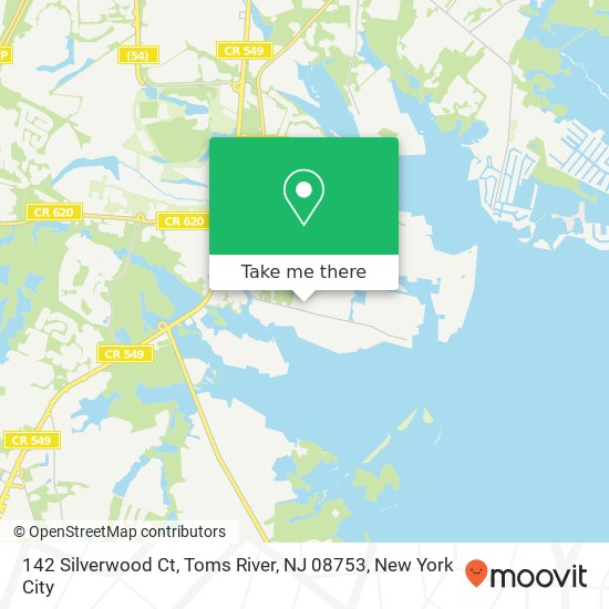 Mapa de 142 Silverwood Ct, Toms River, NJ 08753