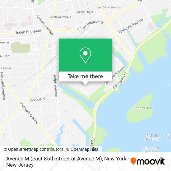 Avenue M (east 85th street at Avenue M) map