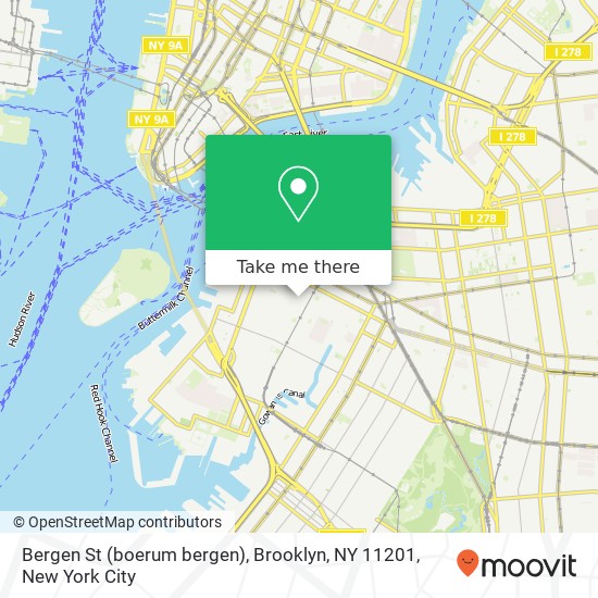 Bergen St (boerum bergen), Brooklyn, NY 11201 map
