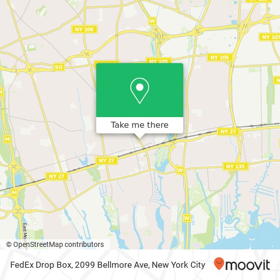 FedEx Drop Box, 2099 Bellmore Ave map