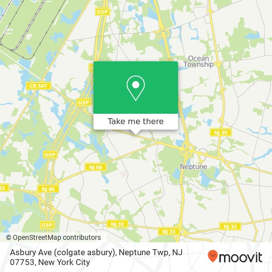 Asbury Ave (colgate asbury), Neptune Twp, NJ 07753 map