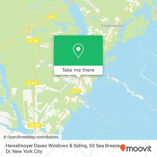 Heiselmoyer Daves Windows & Siding, 50 Sea Breeze Dr map