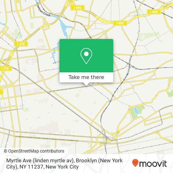 Myrtle Ave (linden myrtle av), Brooklyn (New York City), NY 11237 map