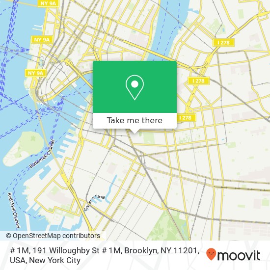 Mapa de # 1M, 191 Willoughby St # 1M, Brooklyn, NY 11201, USA
