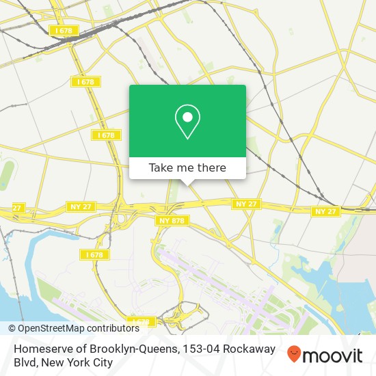 Mapa de Homeserve of Brooklyn-Queens, 153-04 Rockaway Blvd