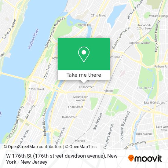 Mapa de W 176th St (176th street davidson avenue)