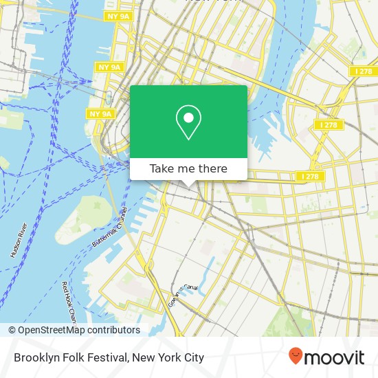 Mapa de Brooklyn Folk Festival