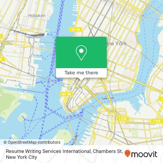 Resume Writing Services International, Chambers St map