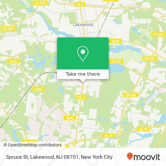 Spruce St, Lakewood, NJ 08701 map