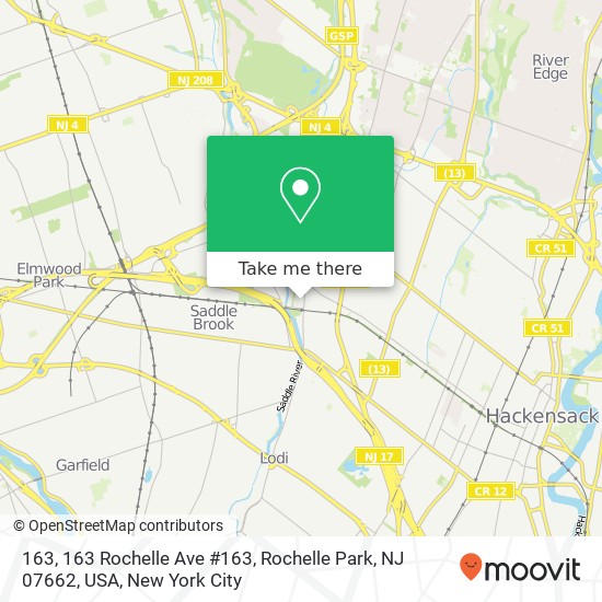 Mapa de 163, 163 Rochelle Ave #163, Rochelle Park, NJ 07662, USA
