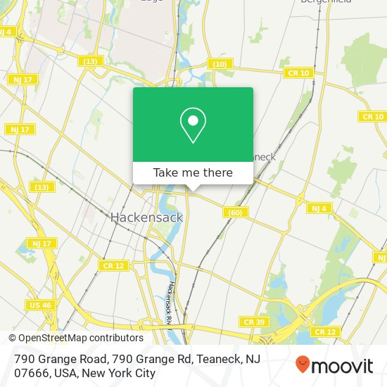 790 Grange Road, 790 Grange Rd, Teaneck, NJ 07666, USA map