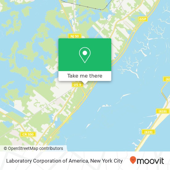 Laboratory Corporation of America, 2087 Route 9 map