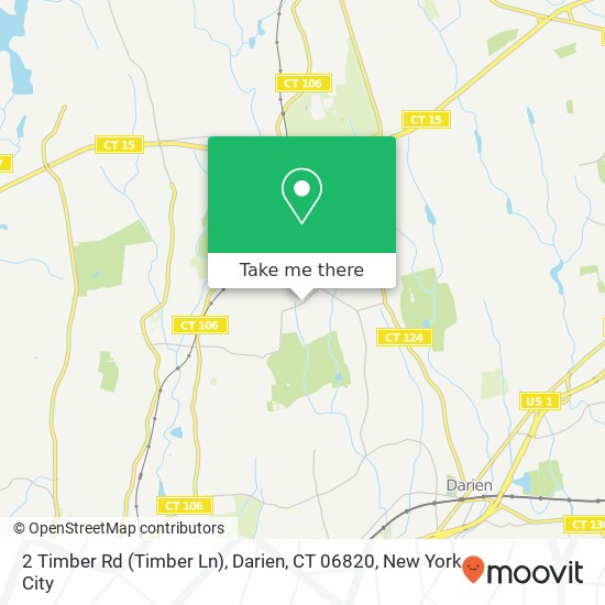 Mapa de 2 Timber Rd (Timber Ln), Darien, CT 06820