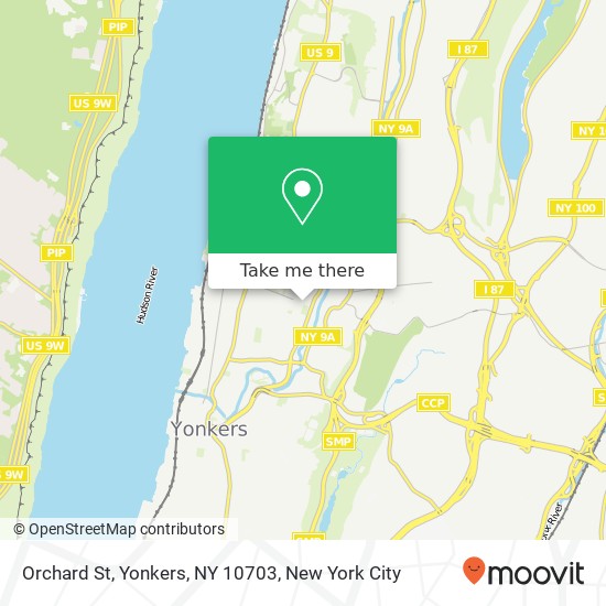Mapa de Orchard St, Yonkers, NY 10703
