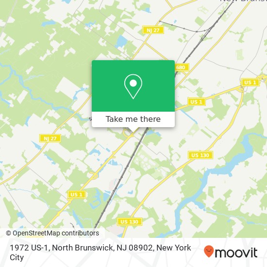 1972 US-1, North Brunswick, NJ 08902 map