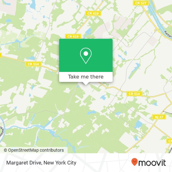 Mapa de Margaret Drive, Margaret Dr, Somerset, NJ 08873, USA