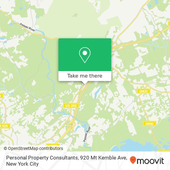 Mapa de Personal Property Consultants, 920 Mt Kemble Ave