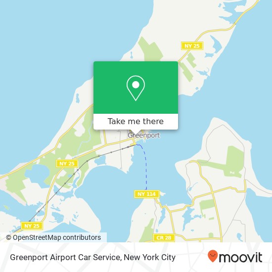Mapa de Greenport Airport Car Service