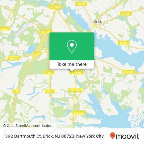 392 Dartmouth Ct, Brick, NJ 08723 map