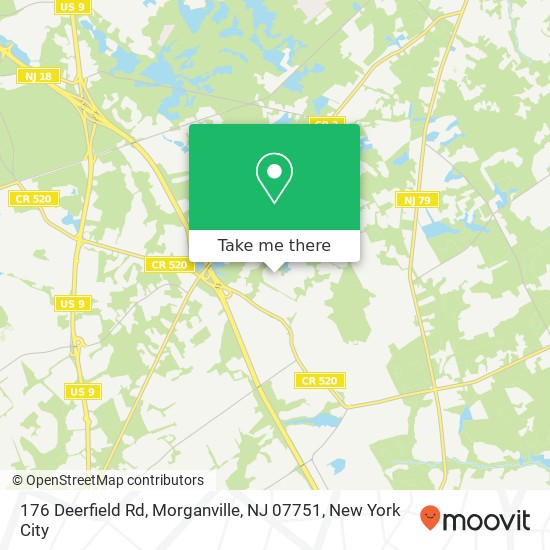 176 Deerfield Rd, Morganville, NJ 07751 map