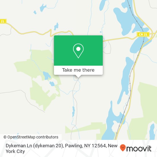 Mapa de Dykeman Ln (dykeman 20), Pawling, NY 12564