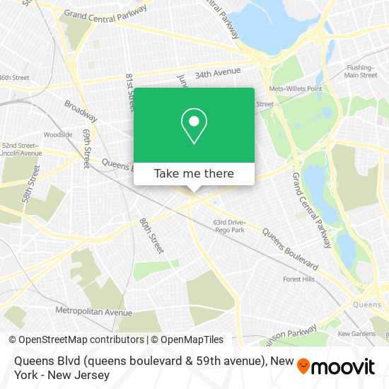 Queens Blvd (queens boulevard & 59th avenue) map