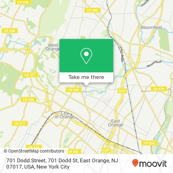 701 Dodd Street, 701 Dodd St, East Orange, NJ 07017, USA map