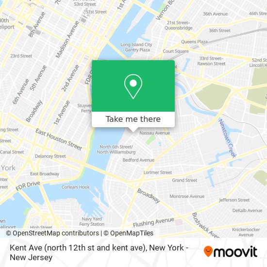 Kent Ave (north 12th st and kent ave) map