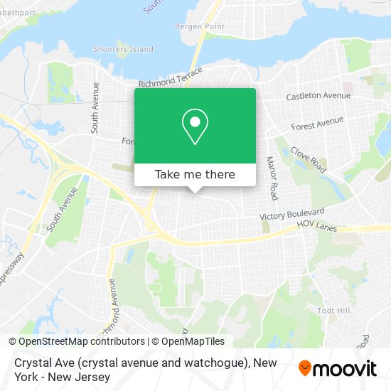 Crystal Ave (crystal avenue and watchogue) map