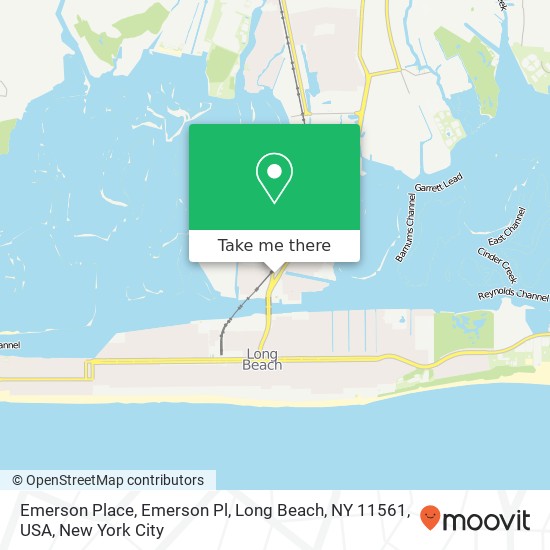 Mapa de Emerson Place, Emerson Pl, Long Beach, NY 11561, USA